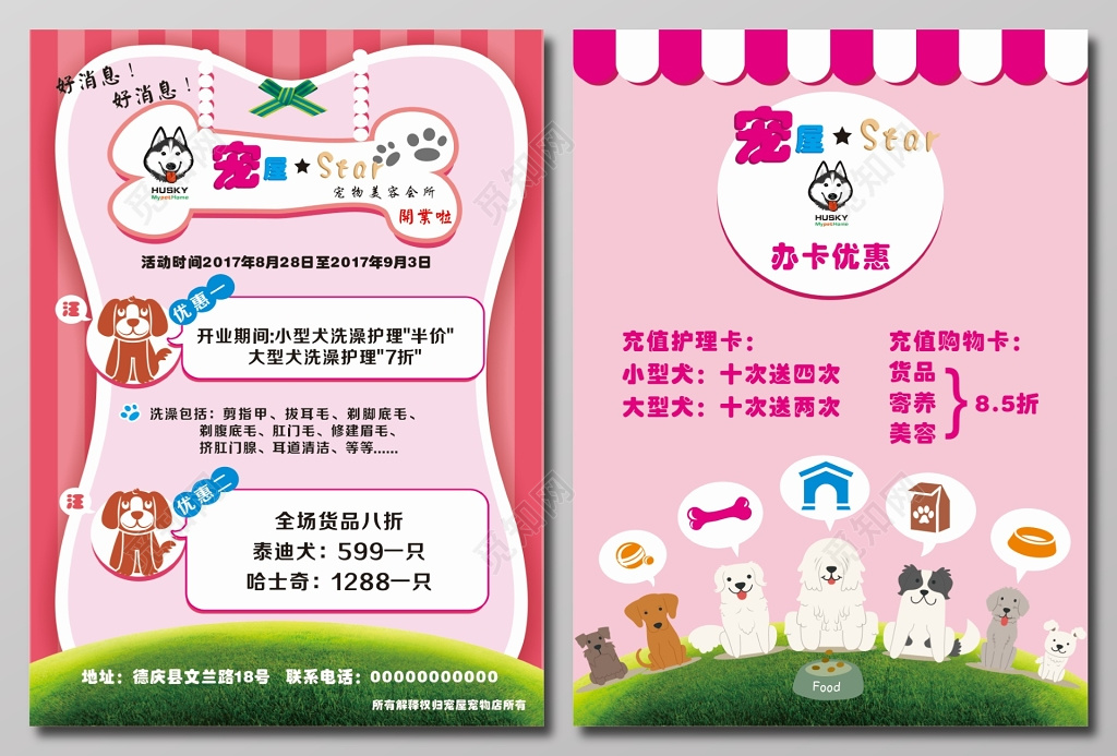 宠屋宠物店促销宣传单