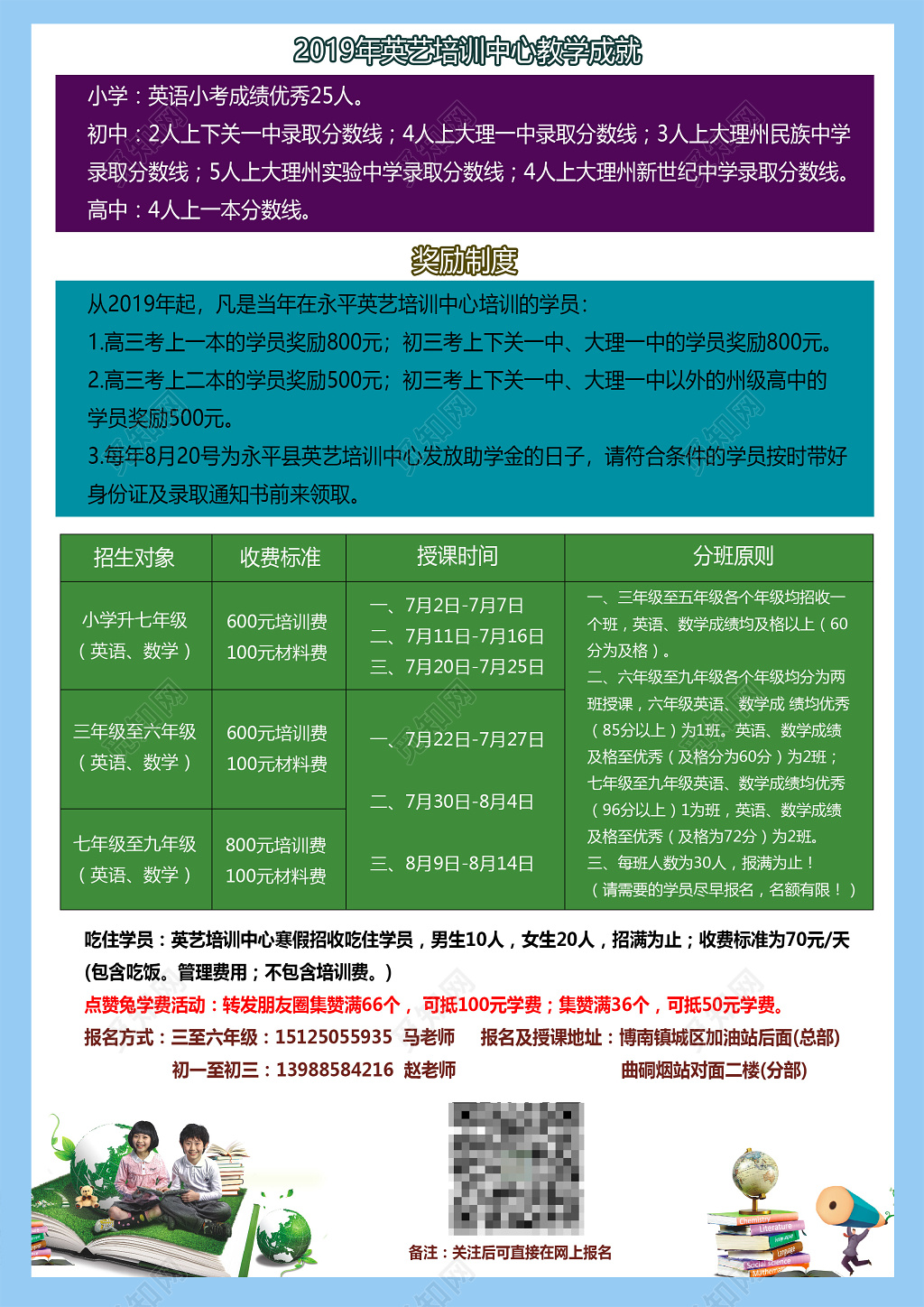 英语培训宣传海报课程介绍海报