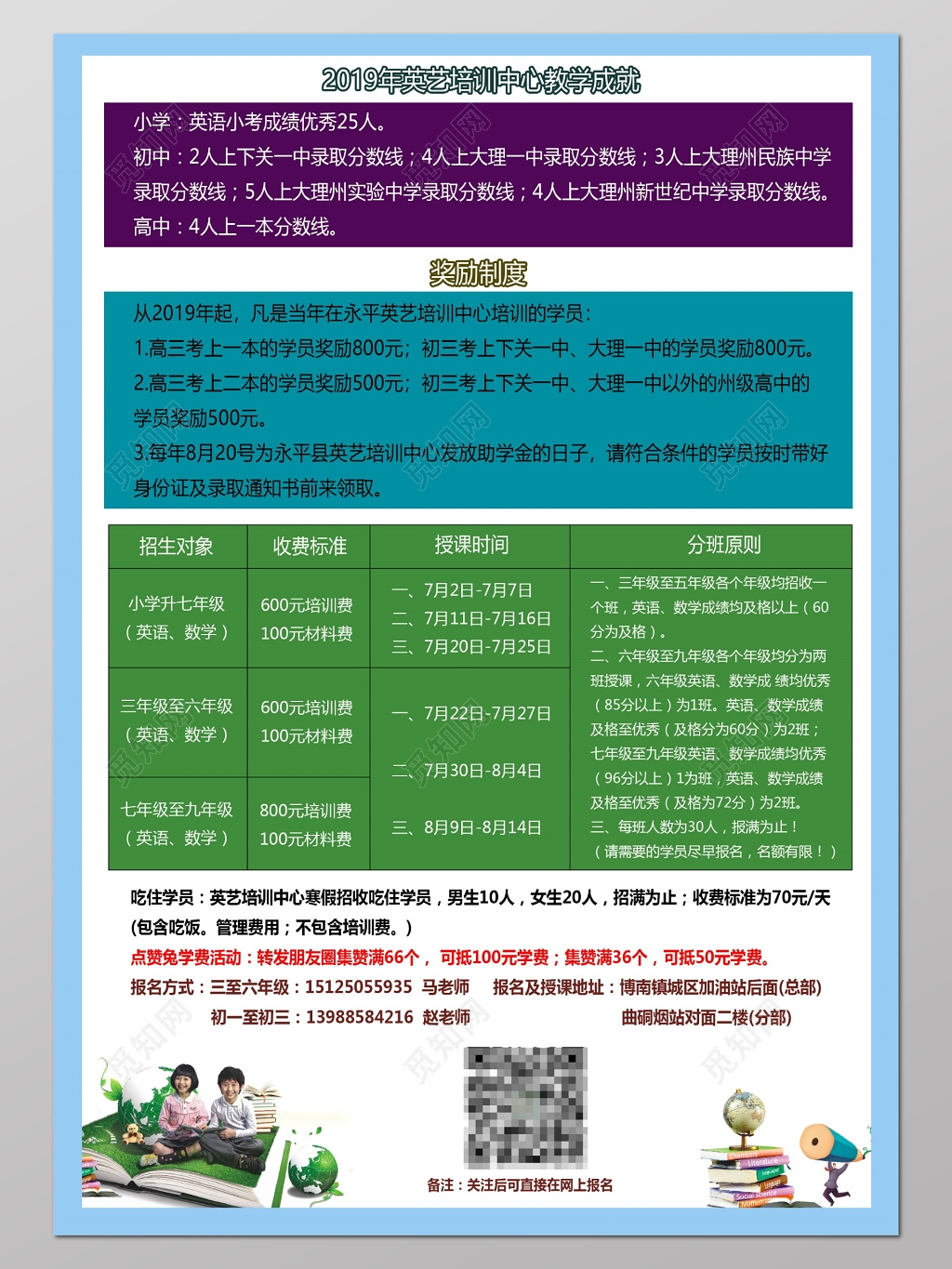 英语培训宣传海报课程介绍海报