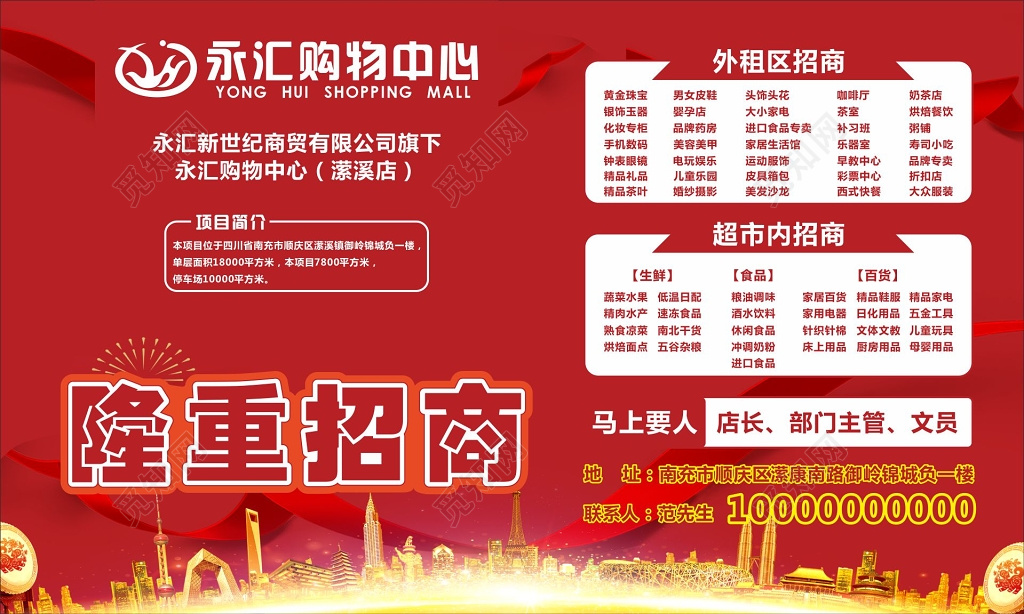 招商海报购物中心招商海报
