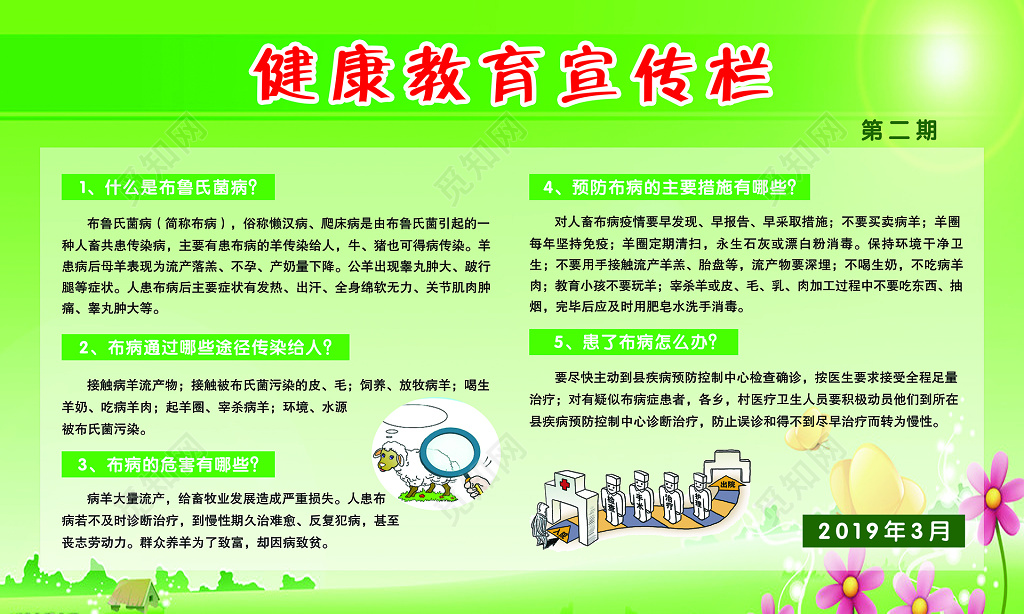 健康教育宣传栏春季传染病预防知识宣传栏