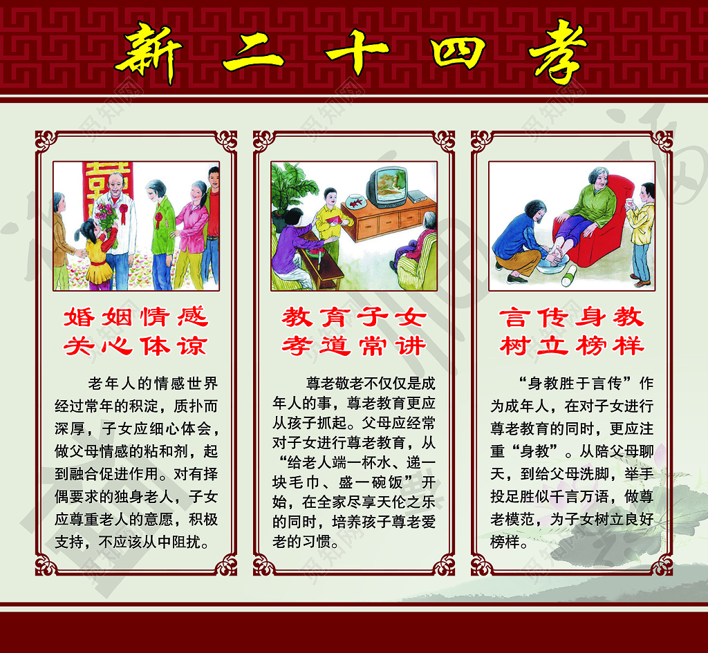 二十四孝孝文化孝道传统文化展板设计