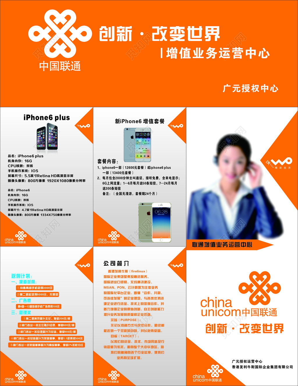 中国联通服务销售运营海报