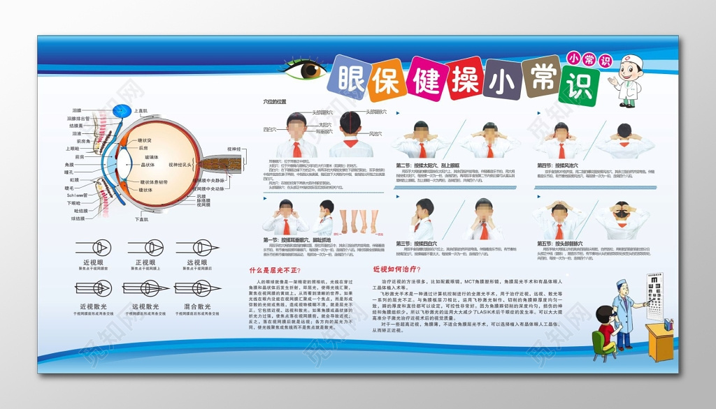 全国爱眼日宣传栏眼保健操