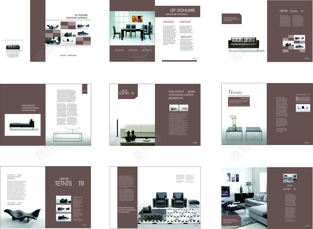 家具画册艺术思维生活感动生动自由实木画册模板