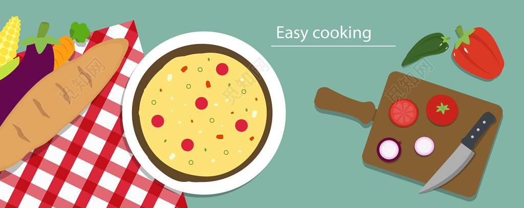 矢量插画美食卡通代金券优惠券设计