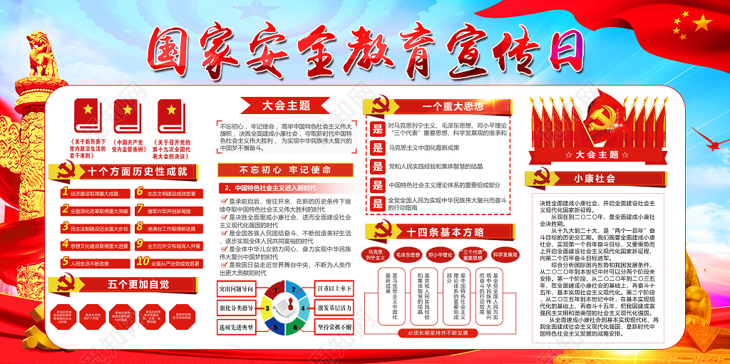 全民国家安全教育宣传日展板设计