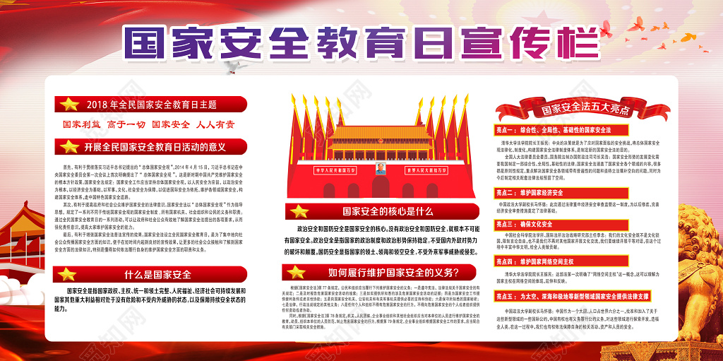 4月15国家安全教育日宣传展板设计