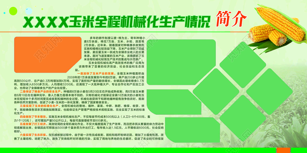 玉米机械化生产情况简介