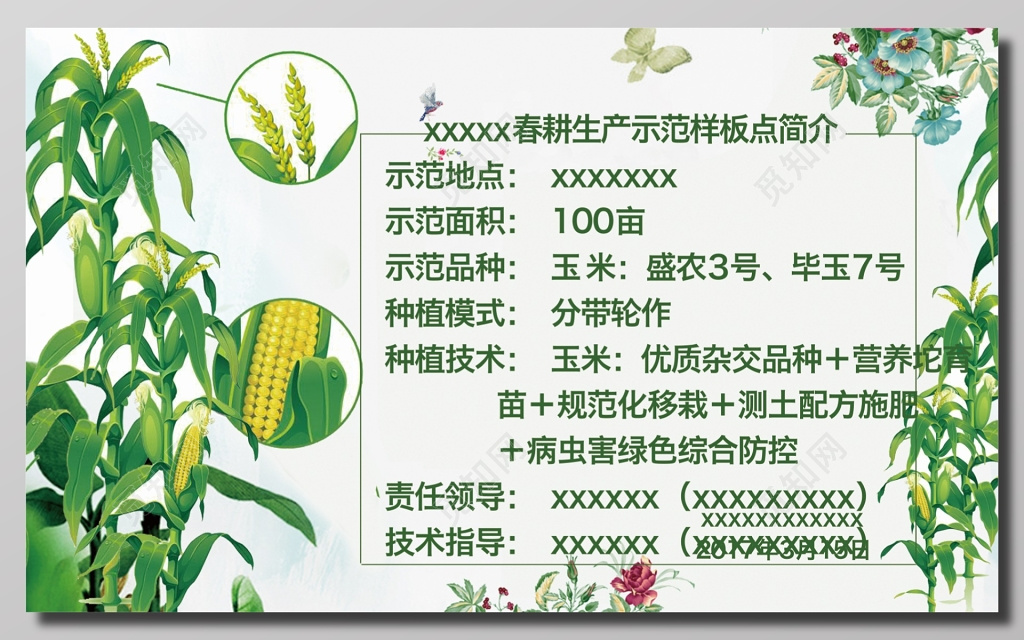 春耕生产示范样板点简介