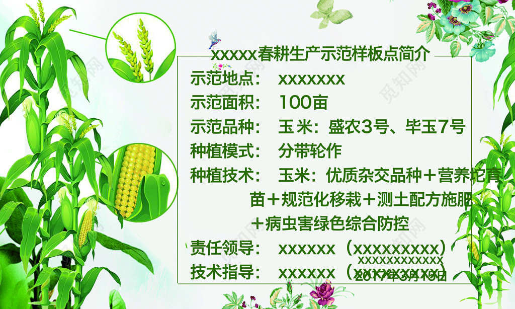 春耕生产示范样板点简介