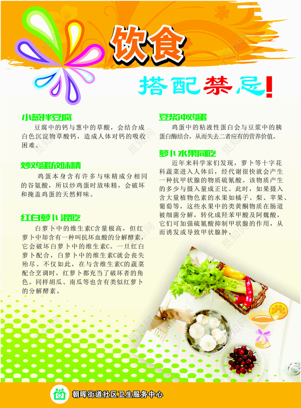 饮食禁忌宣传单