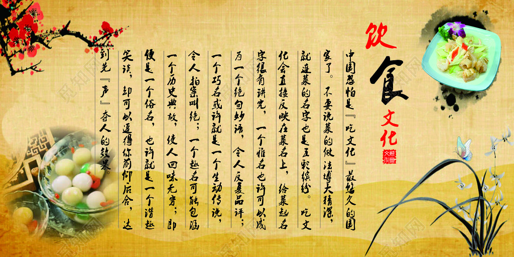 饮食文化宣传海报