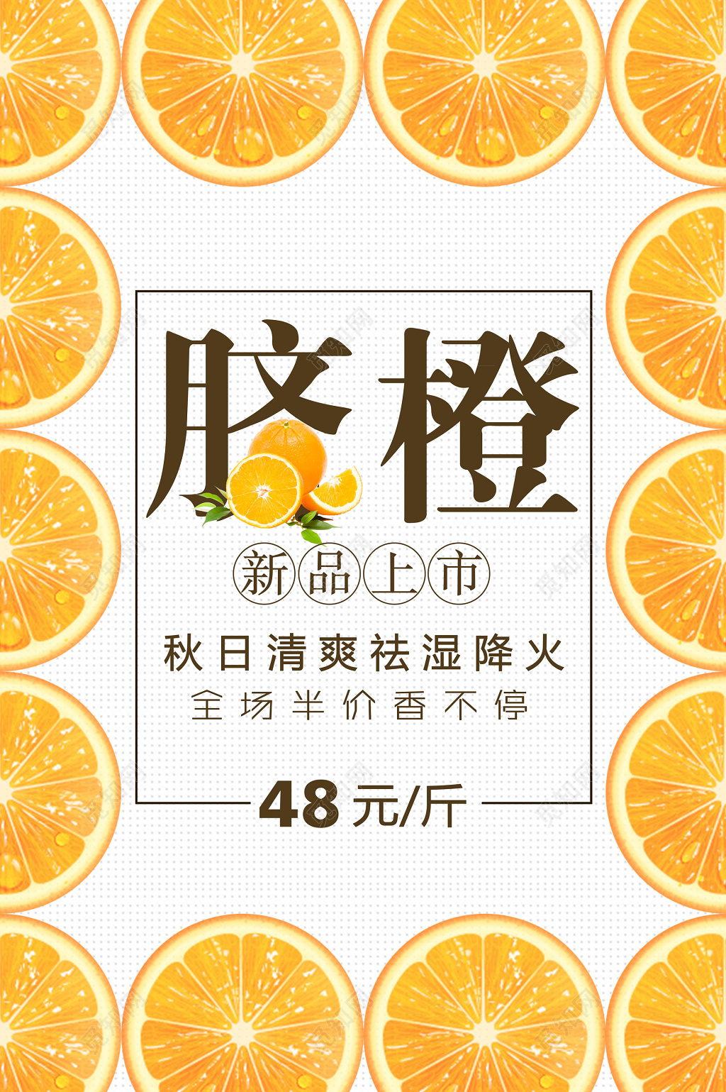 脐橙新品上市橙子生鲜新鲜水果海报