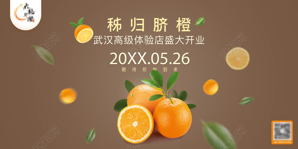 脐橙盛大开业橙子生鲜新鲜水果海报