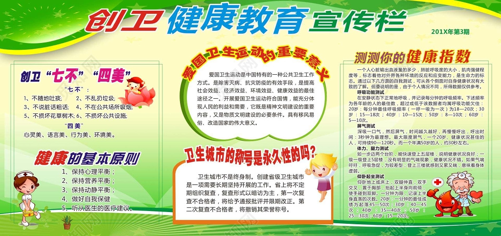 创卫健康教育宣传栏