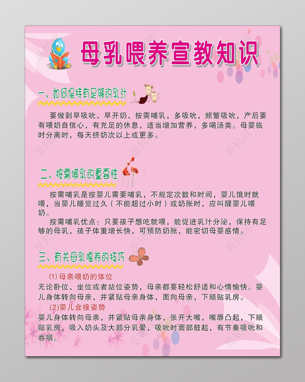 全国母乳喂养海报母乳喂养宣教知识