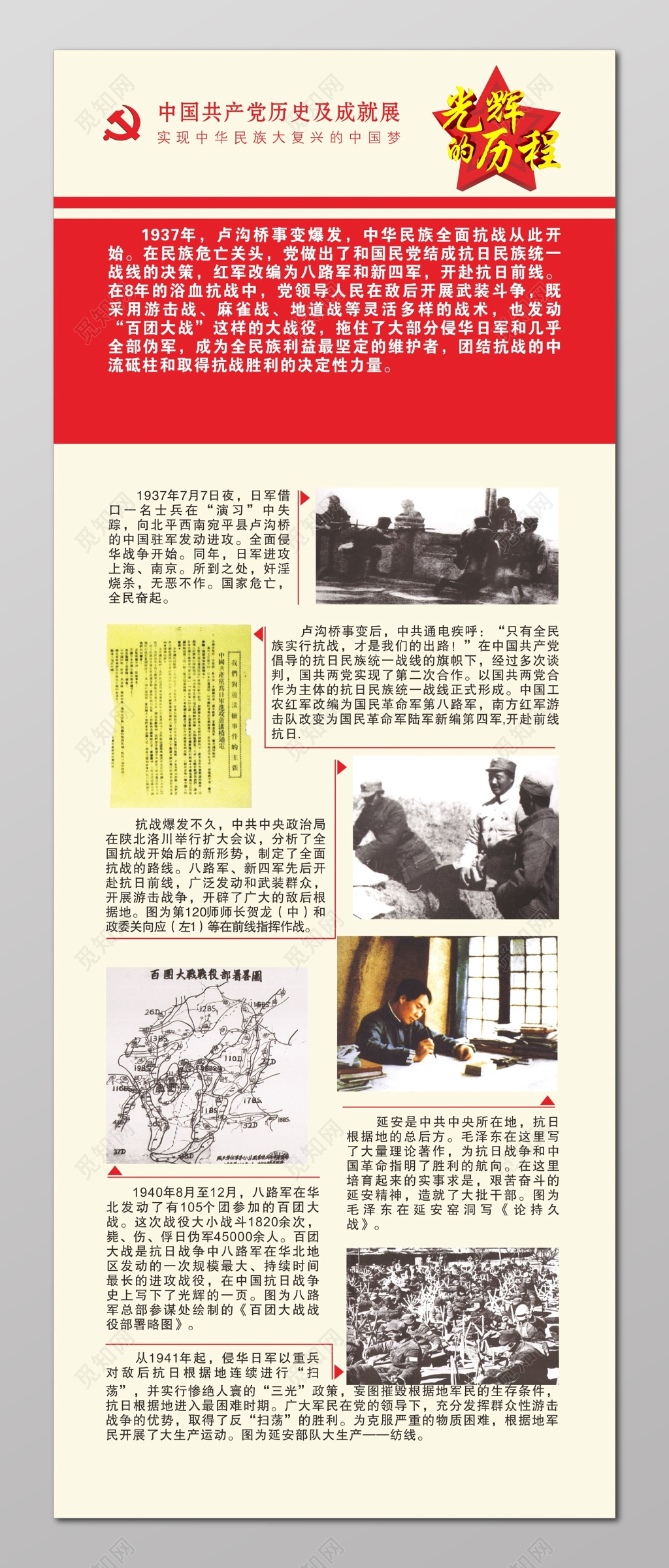 党的光辉历程共产党历史展架