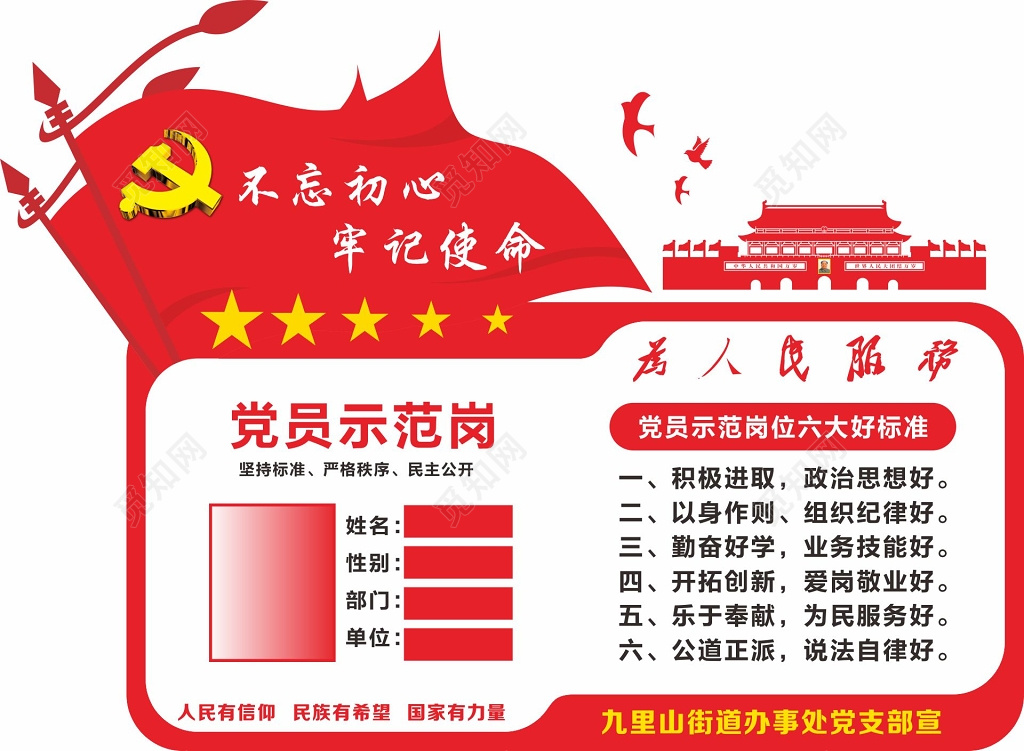 党员示范岗文化墙