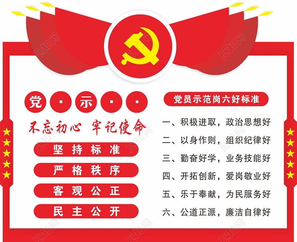 党员示范岗文化墙