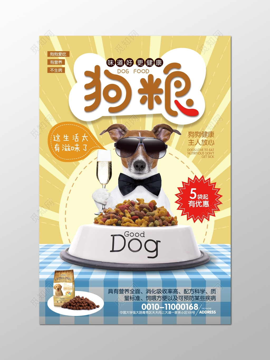 个性创意宠物店狗粮宣传海报