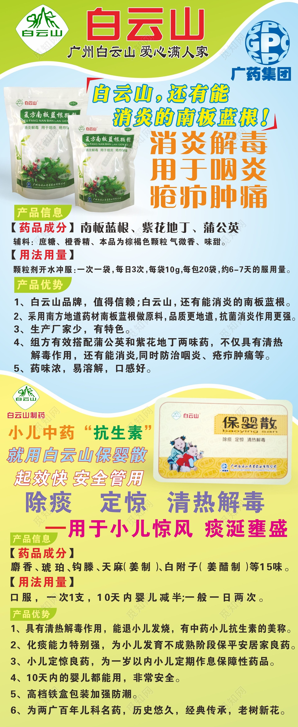 白云山药业保健品展架