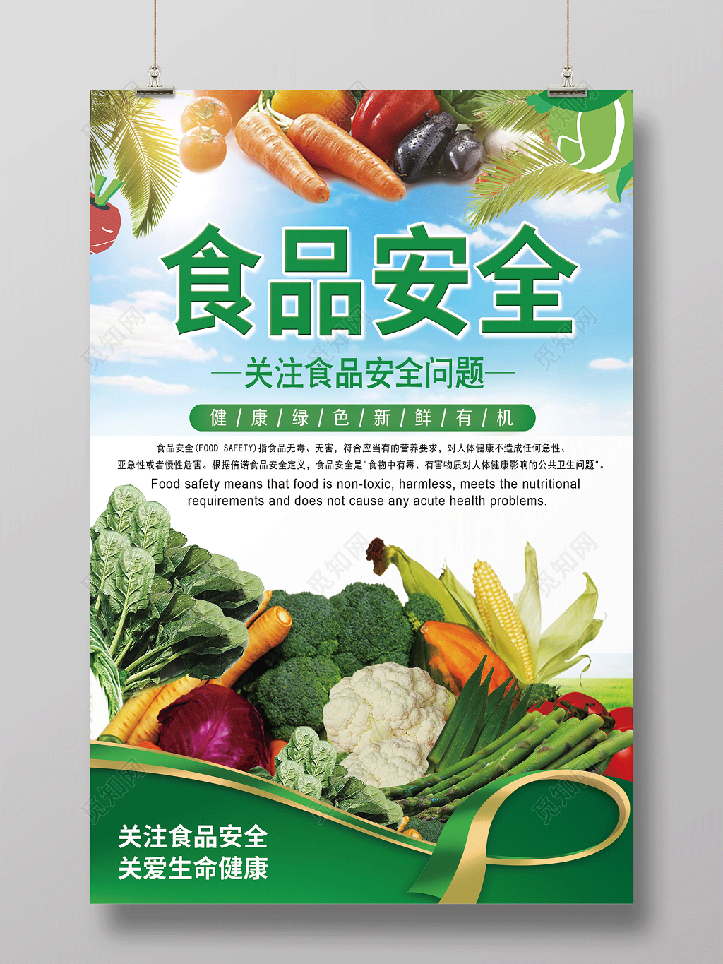 食品安全健康生活宣传海报
