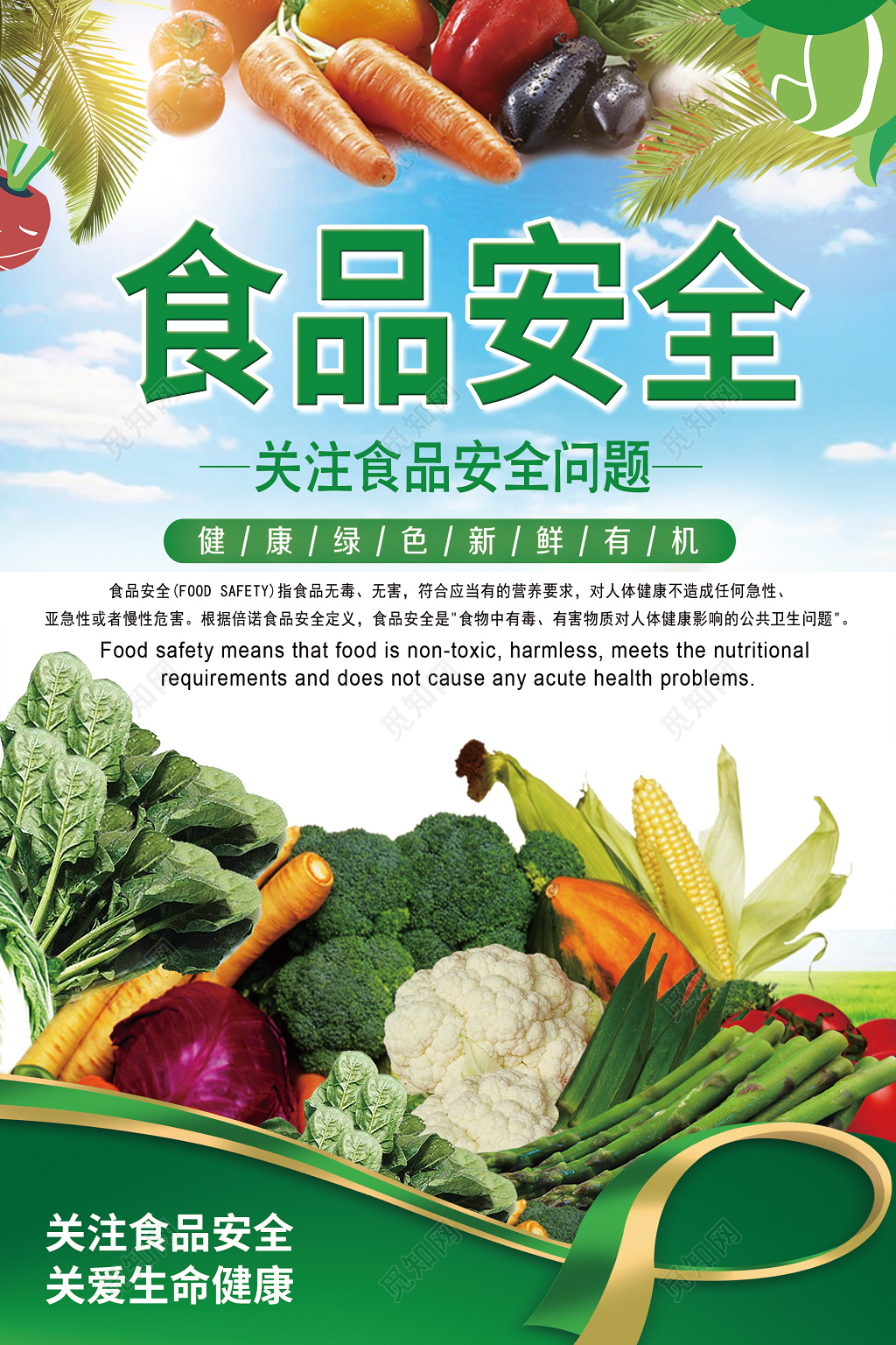 食品安全健康生活宣传海报