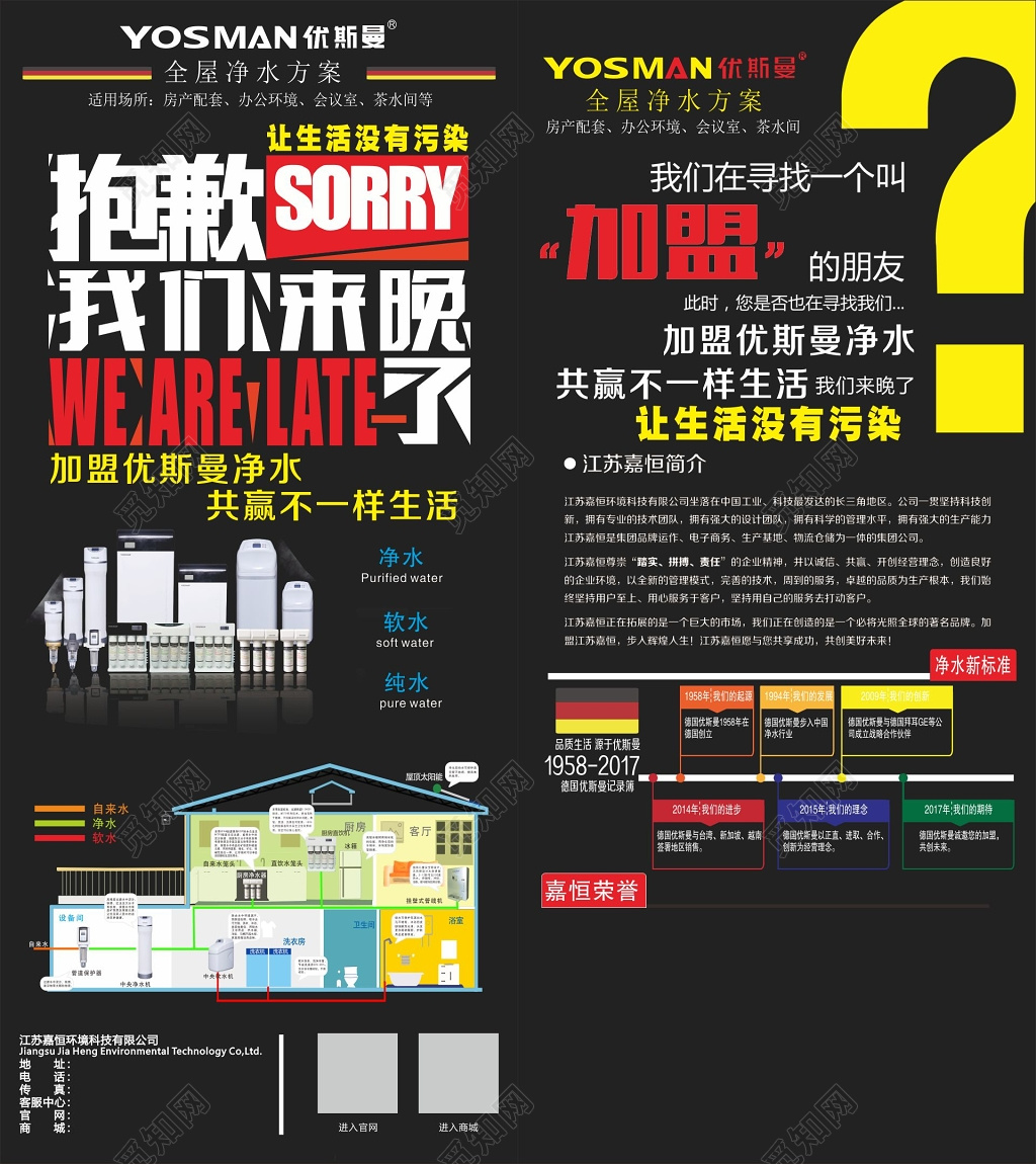 招商加盟海报净水公司加盟招商展架