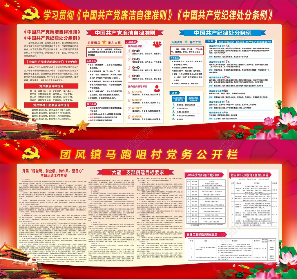 廉洁自律准则宣传栏党务公开栏