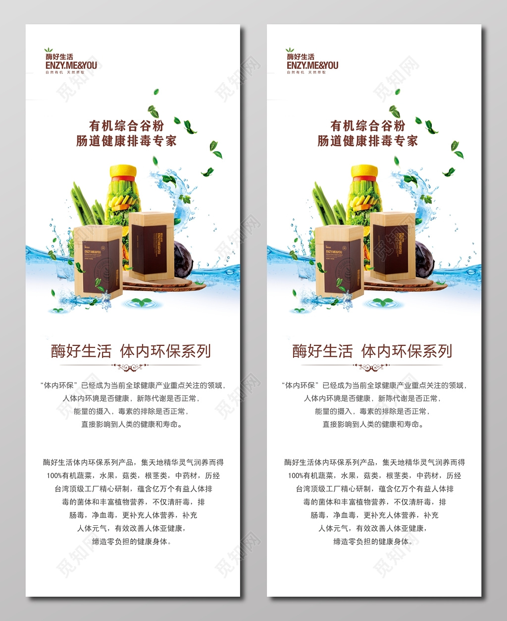 保健品肠道排毒专家素雅白海报设计