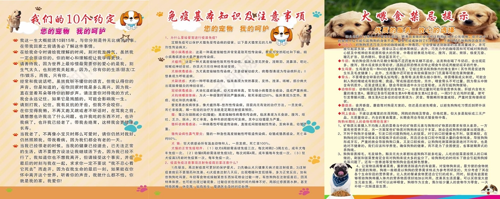 宠物店海报宠物防疫知识海报