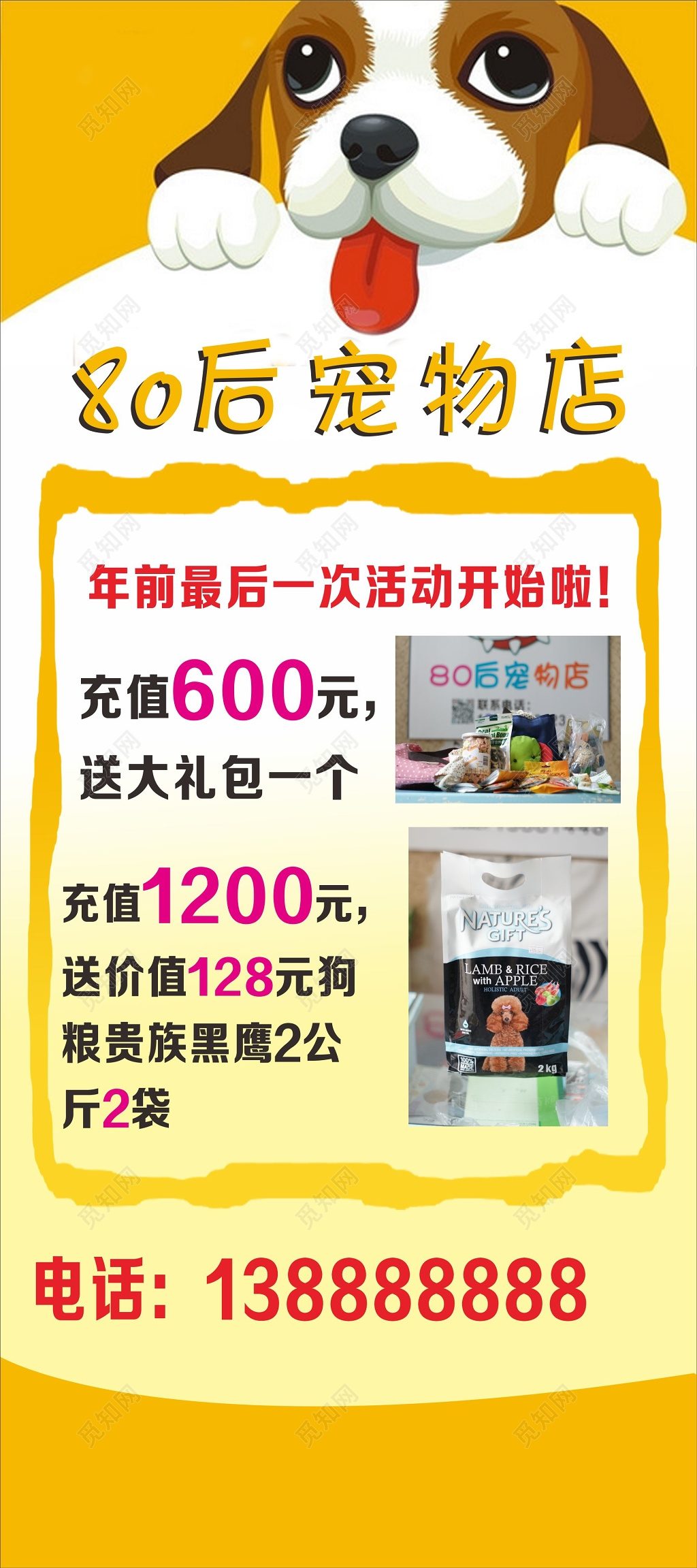 宠物店优惠活动海报
