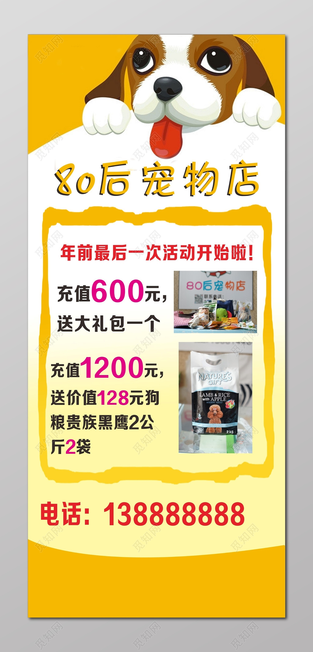 宠物店优惠活动海报