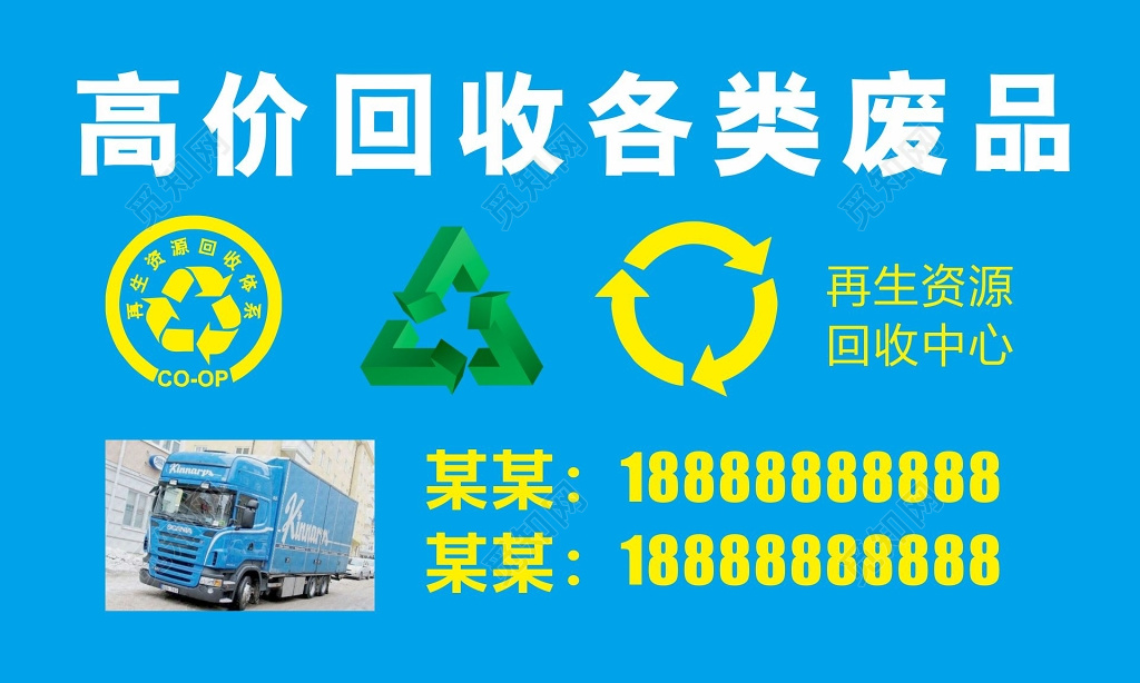 废品回收名片