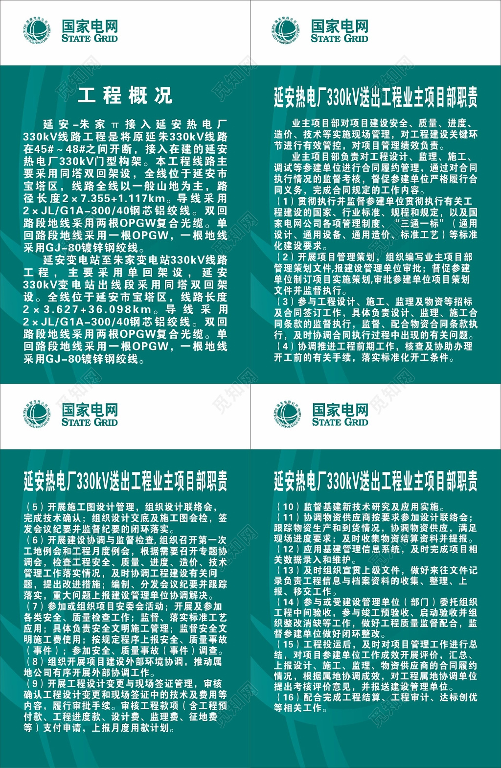 国家电网工程制度牌