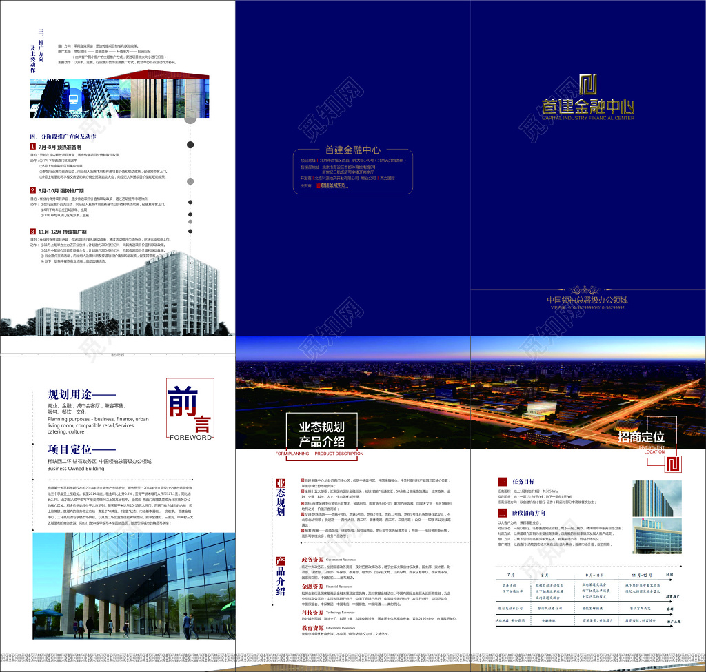 金融中心规划项目定位宣传折页