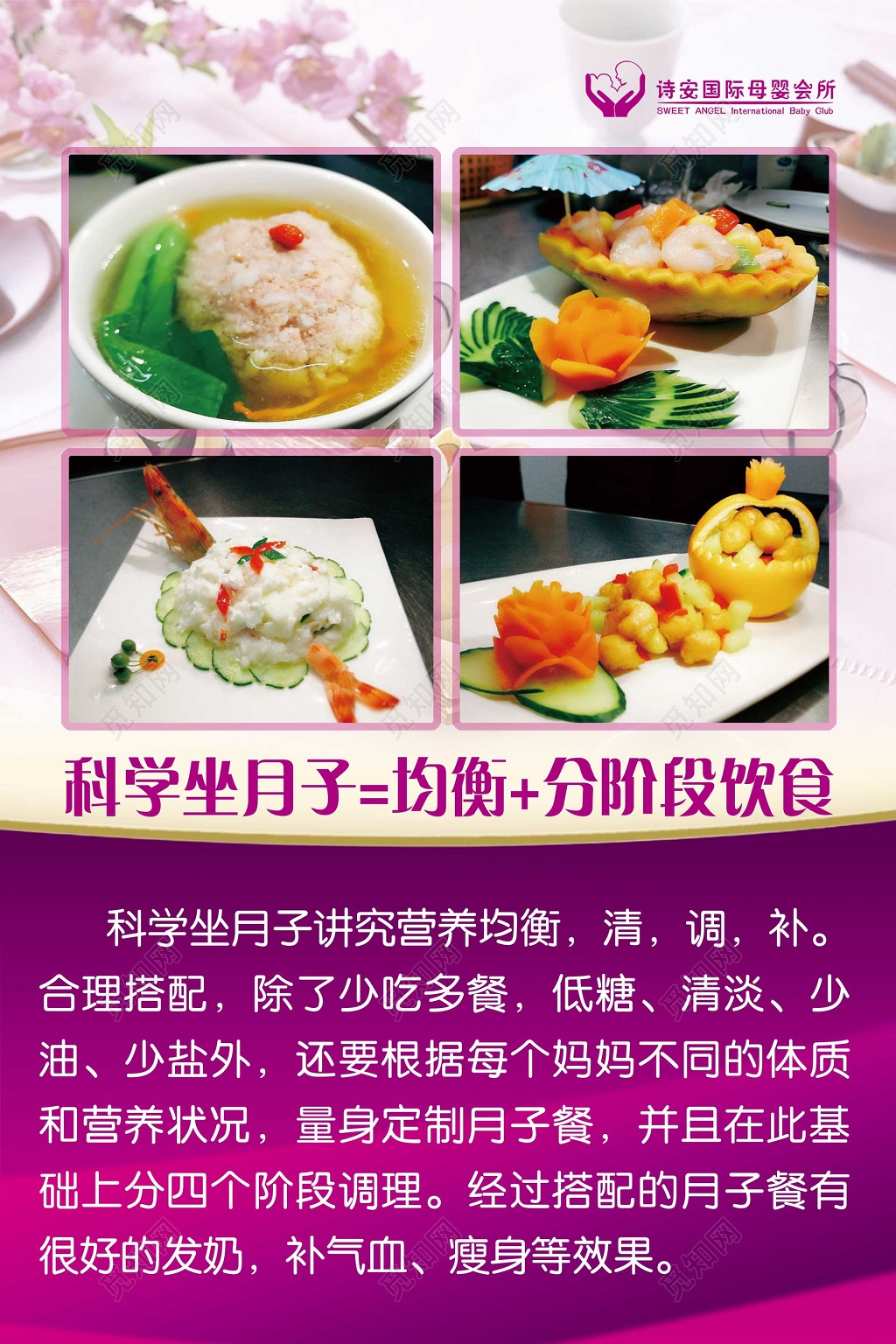 科学坐月子产后恢复母婴海报