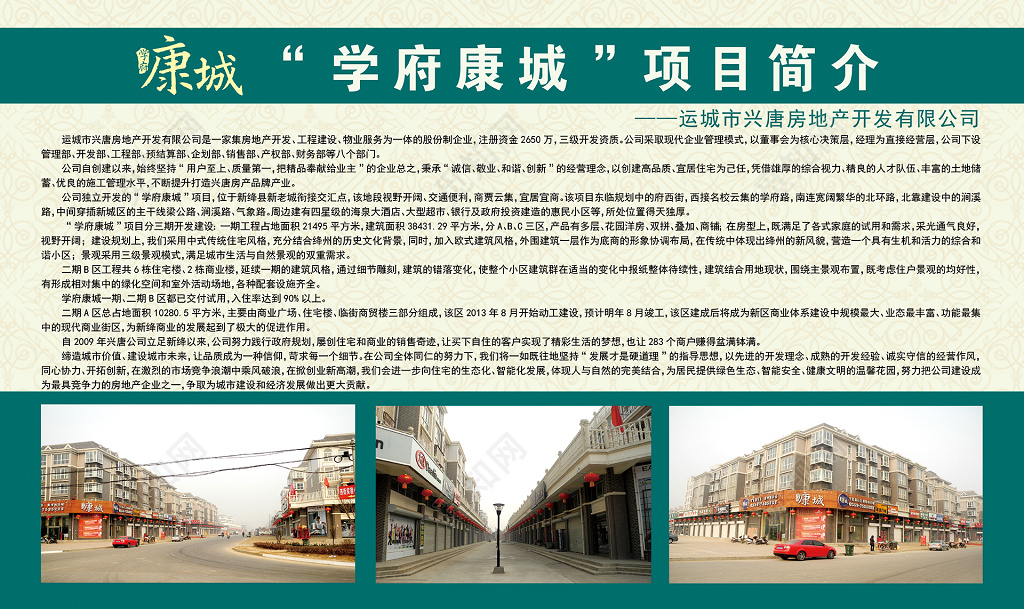 高端大气房地产项目简介宣传展板