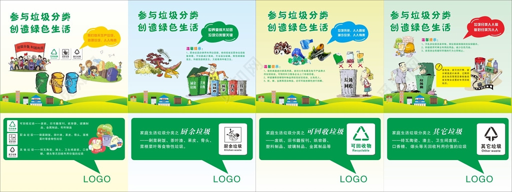 环保宣传画垃圾分类宣传海报