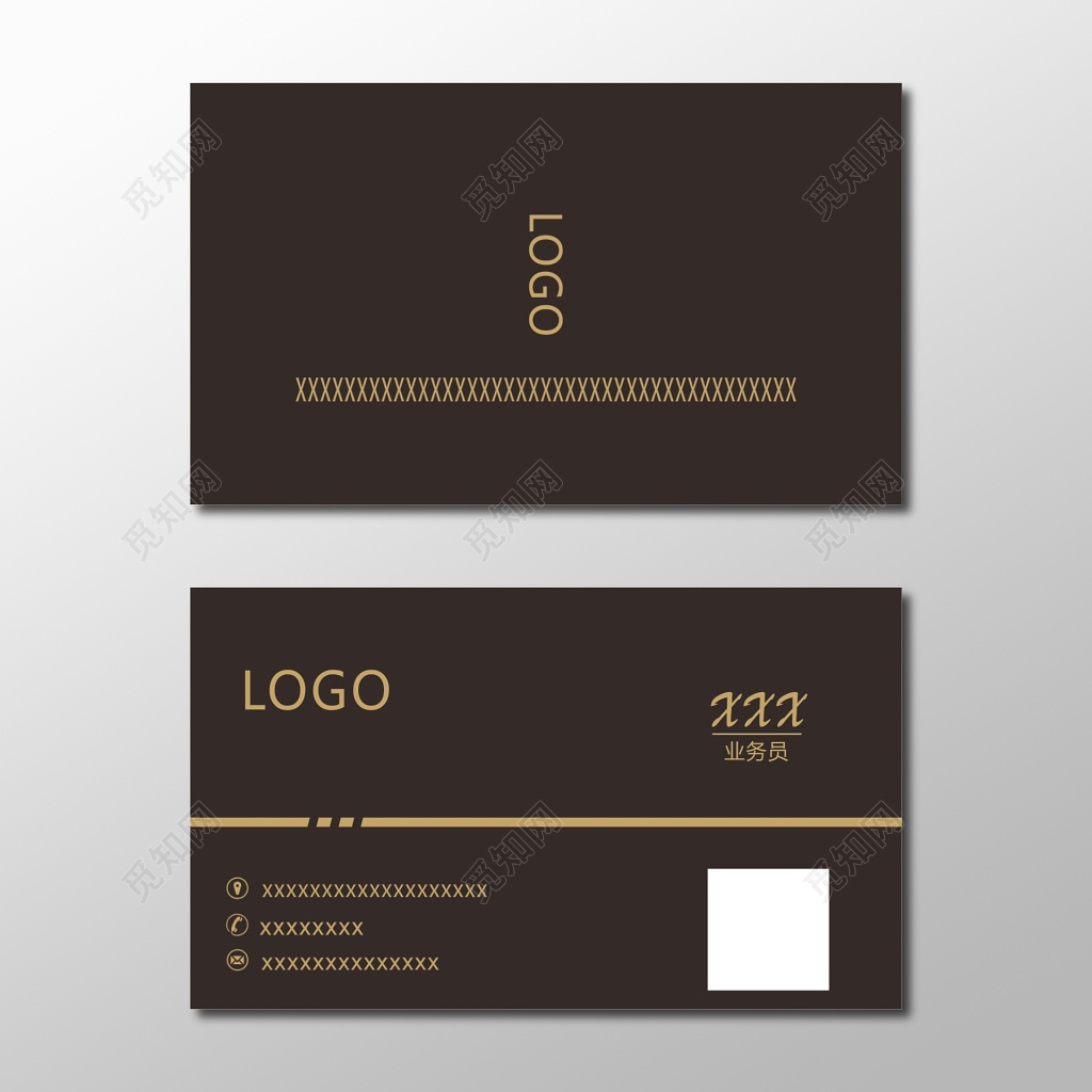 烫金名片黑色名片模板