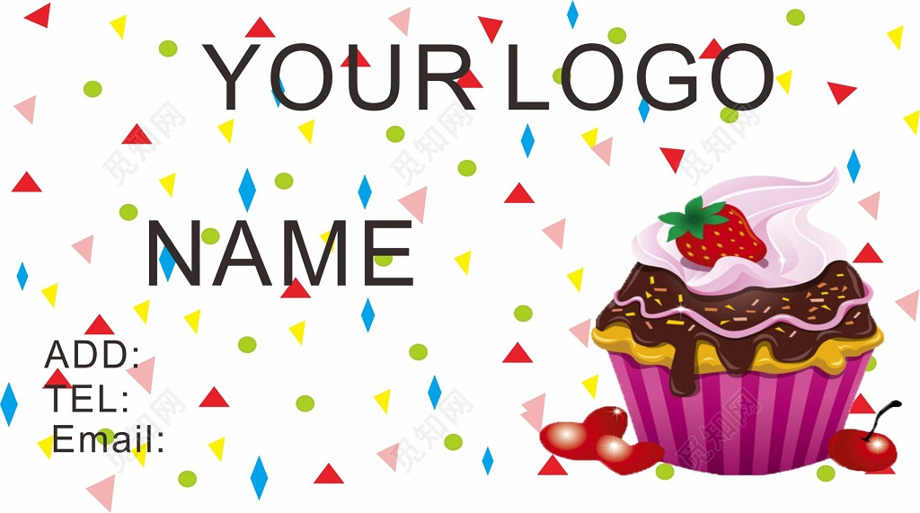 蛋糕名片蛋糕店英文名片