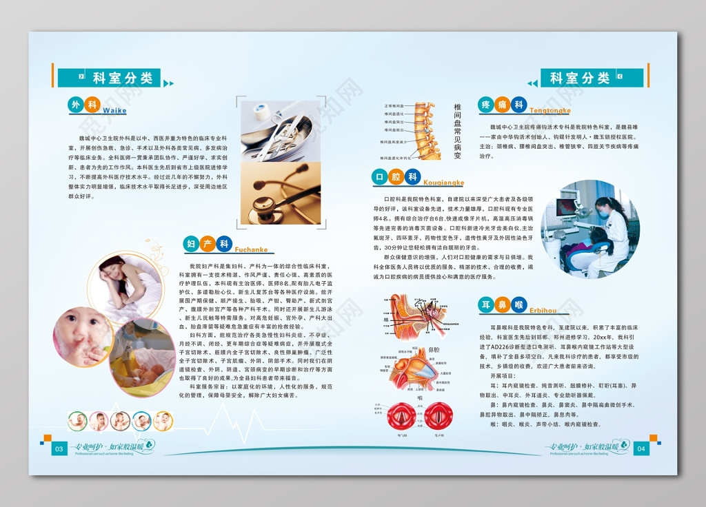 医院科室分类医院设计