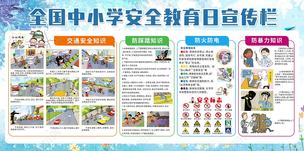 全国中小学生安全教育日展板