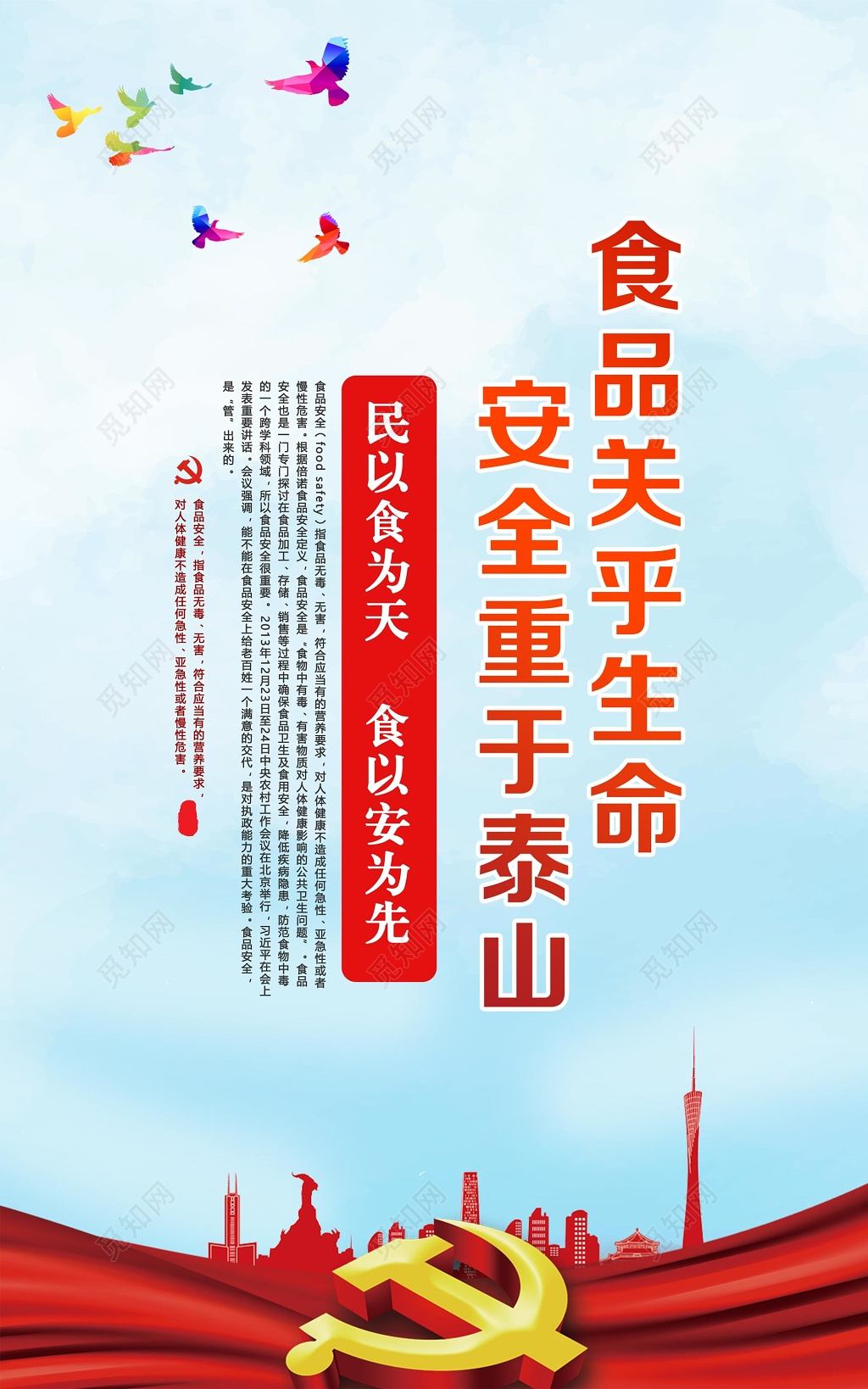 食品安全共建和谐社会套图设计