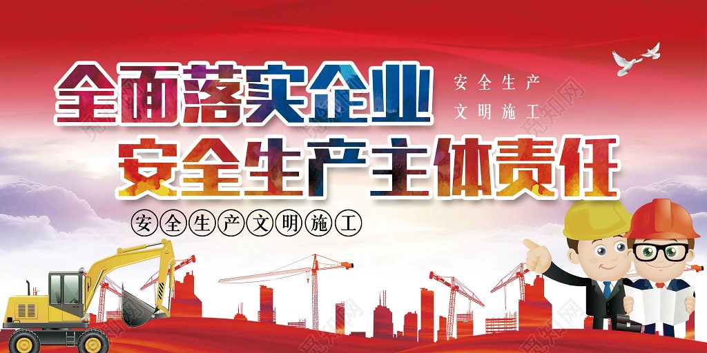 安全生产文明施工生产标语展板设计