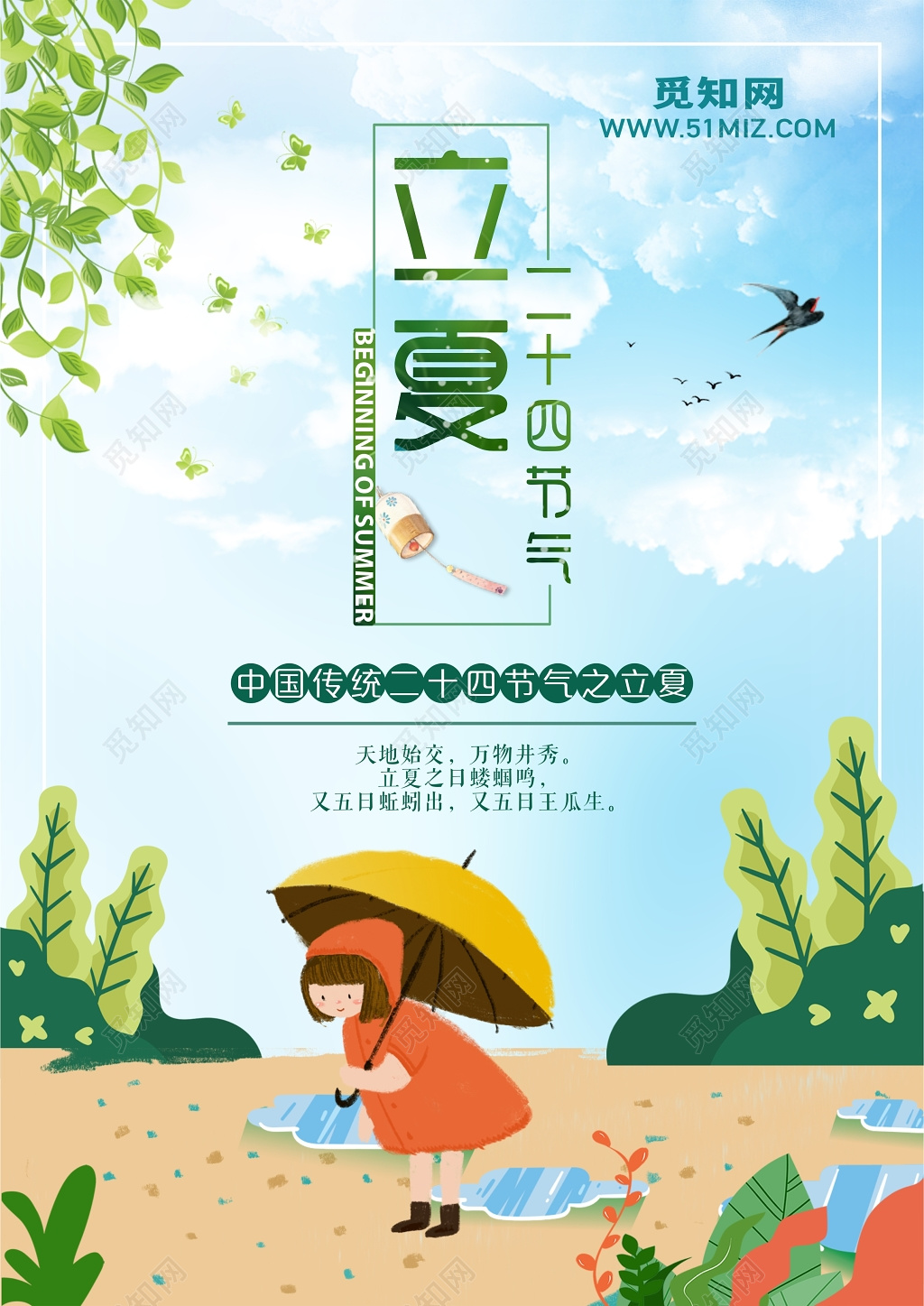 立夏二十四节气海报