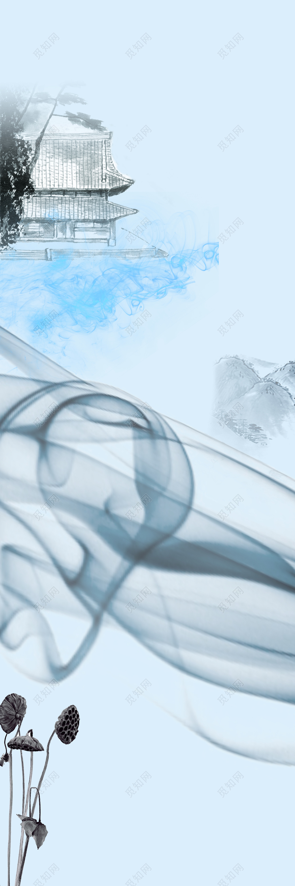 茶艺淡雅风茶道茶文化禅中国风套图