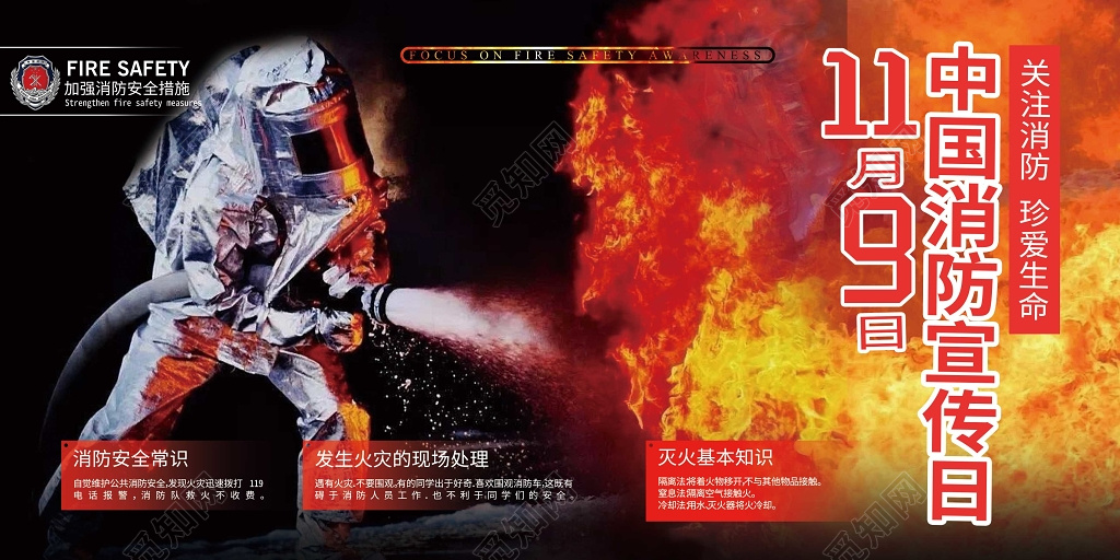 11月9日中国消防宣传日海报