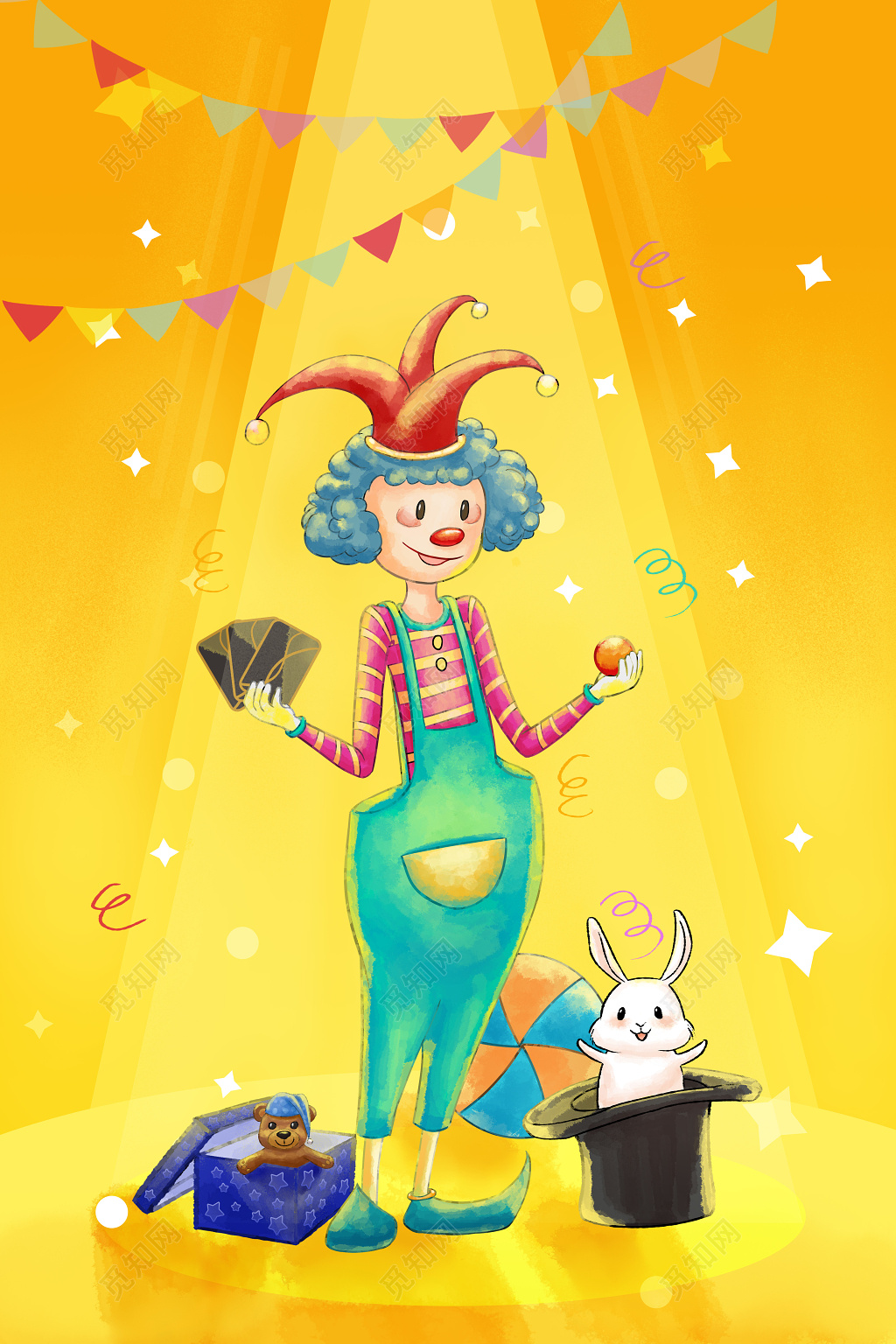 愚人节手绘节日卡通海报